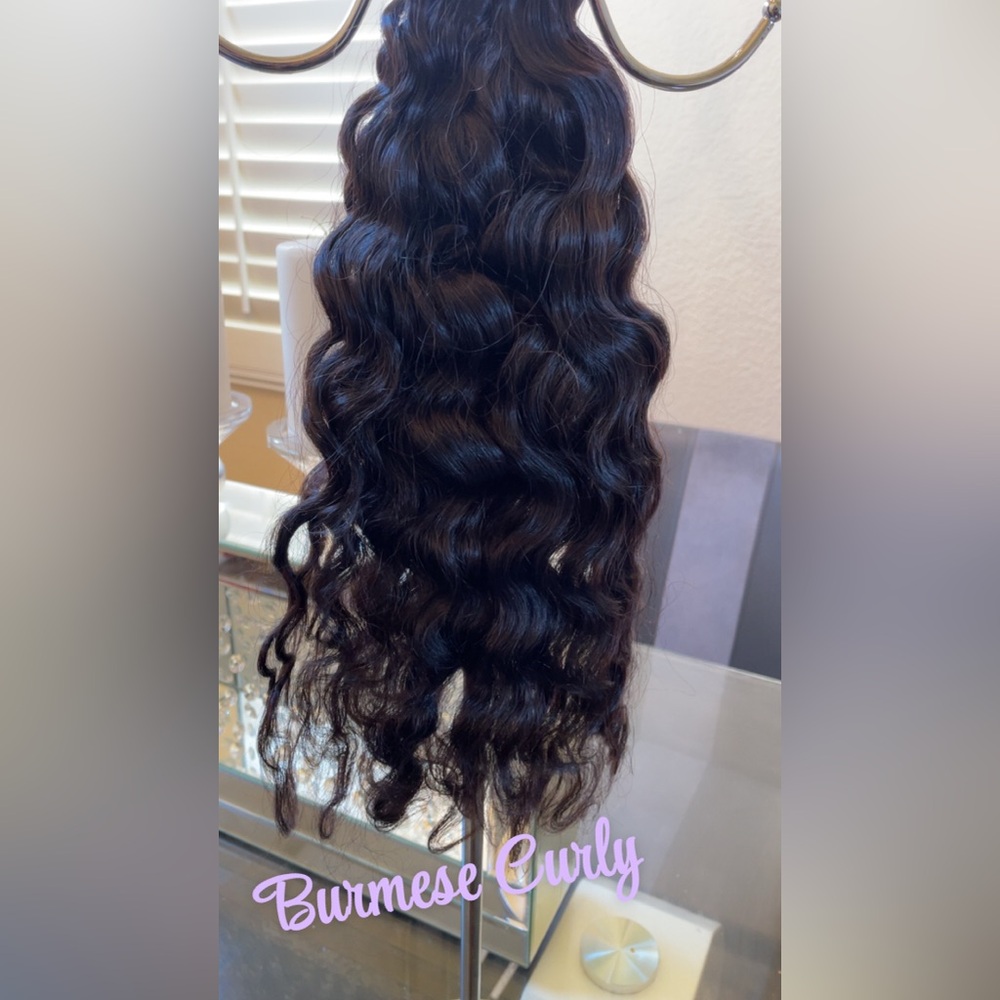 22” Inches Burmese Curly Raw Hair - Picture 3 of 6